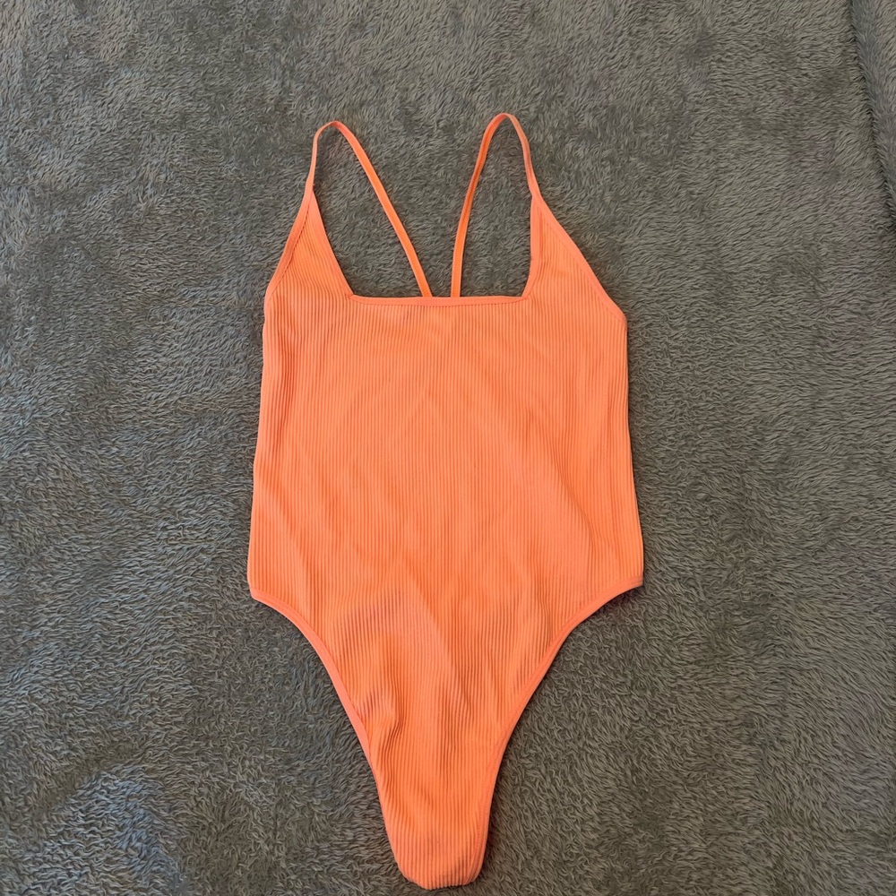 Orange one piece Swimsuit